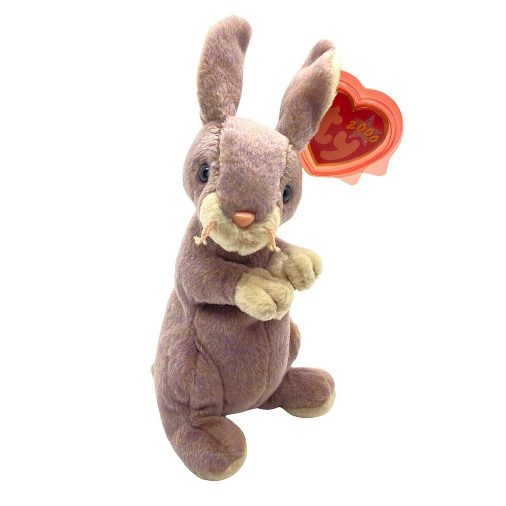 Ty Bunny Rabbit Toy Unisex Kids Purple Beanie Babies 2000 Springy Lightweight 6"